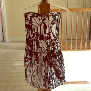 Black and white mini dress